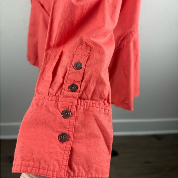 Free‎ People We The Free Freya poplin tunic size S in coral bright relaxed fit. - Picture 5 of 13